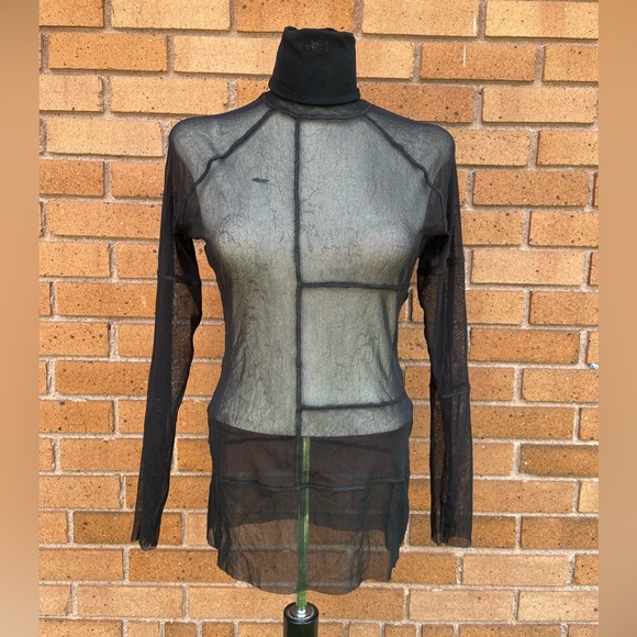 Vintage Jean Paul Gaultier Maille Classique Mesh Turtleneck - Picture 1 of 10
